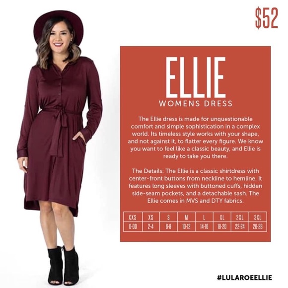 LulaRoe ELLIE DRESS 3X - Picture 8 of 11